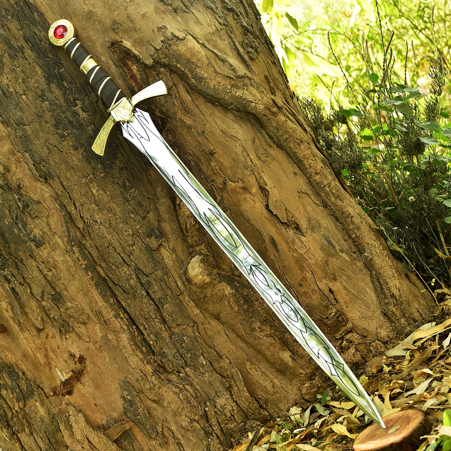 Luxury Gift for Him Personalized Royal Phoenix Sword with engraved Damascus steel