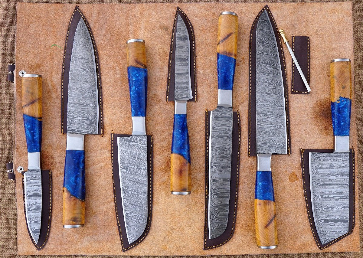 buy 7 piece artisan chef knife set from vikings mastery