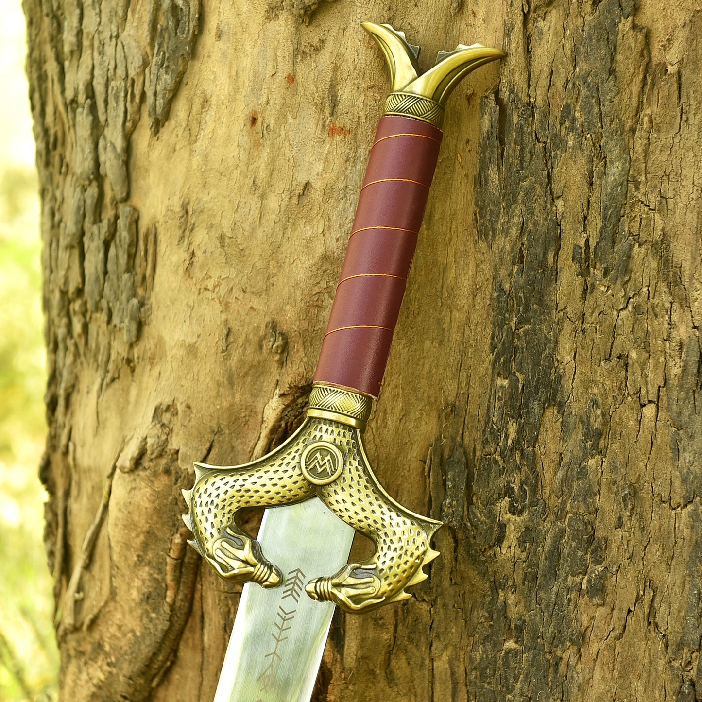 Fantasy Gift for Him – Personalized Dragon Guardian Viking Sword