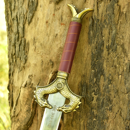 Fantasy Gift for Him – Personalized Dragon Guardian Viking Sword