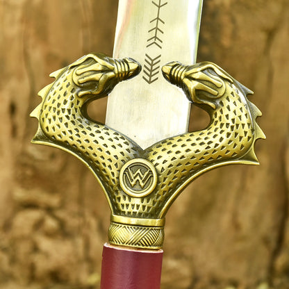 Fantasy Gift for Him – Personalized Dragon Guardian Viking Sword