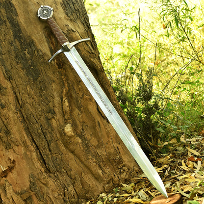 Gift for Husband Personalized King's Honor Sword with leather scabbard and premium wooden gift box