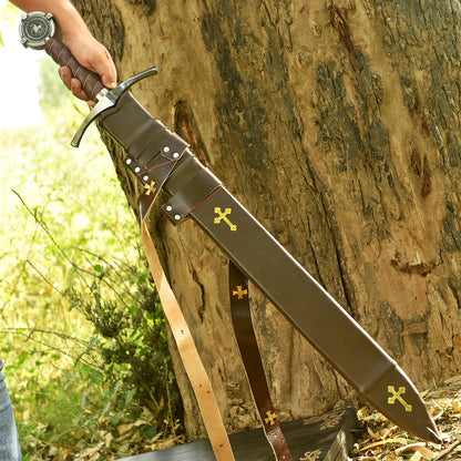 Gift for Husband Personalized King's Honor Sword with leather scabbard and premium wooden gift box