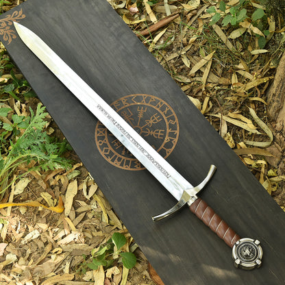 Gift for Husband Personalized King's Honor Sword with leather scabbard and premium wooden gift box