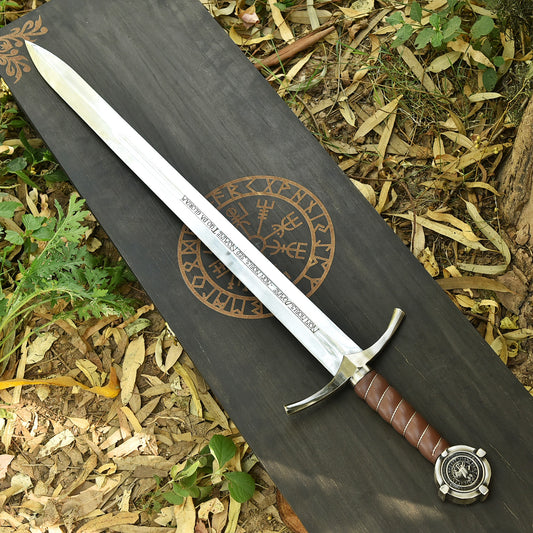 Gift for Husband Personalized King's Honor Sword with leather scabbard and premium wooden gift box