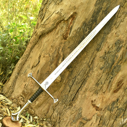 Unique Gift for Him – Personalized Silver Crown Sword
