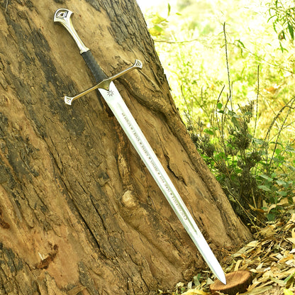 Unique Gift for Him – Personalized Silver Crown Sword