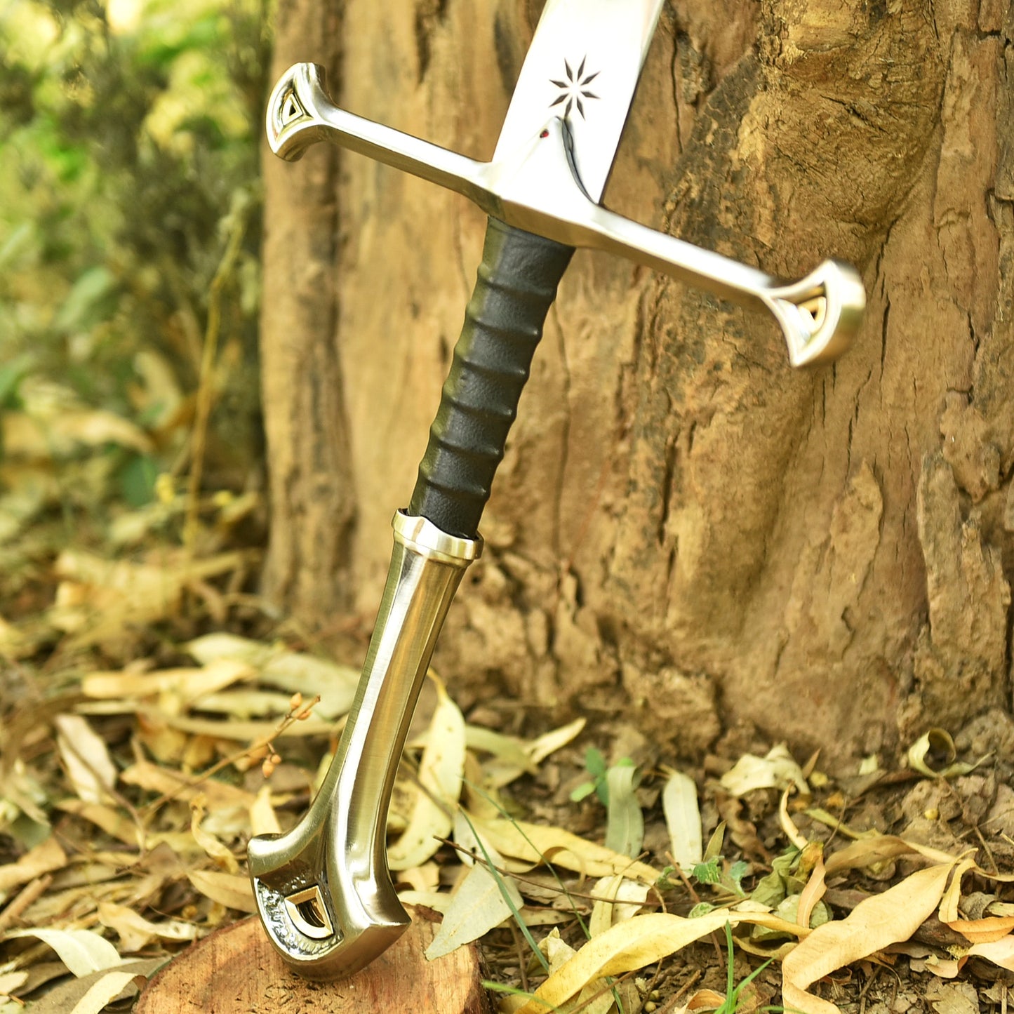 Unique Gift for Him – Personalized Silver Crown Sword