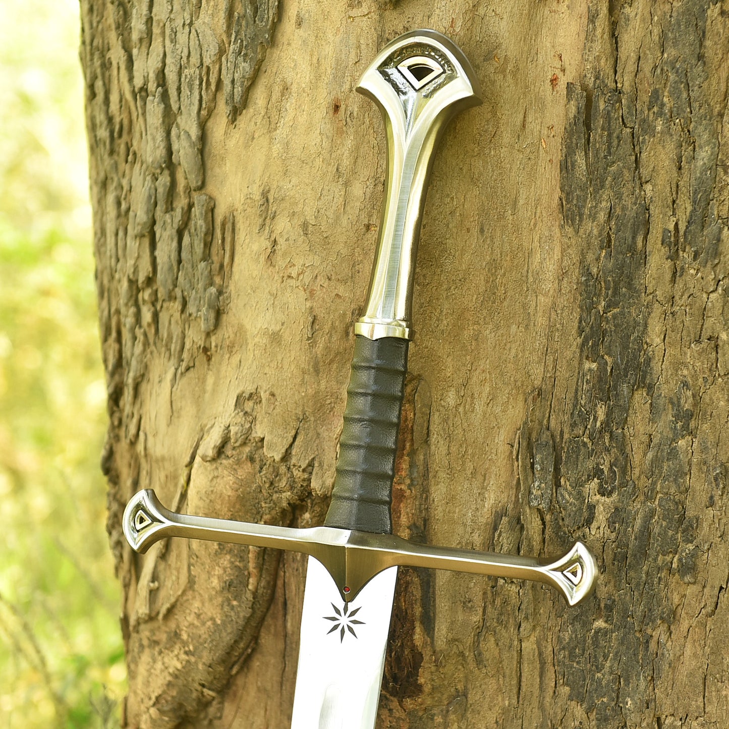 Unique Gift for Him – Personalized Silver Crown Sword