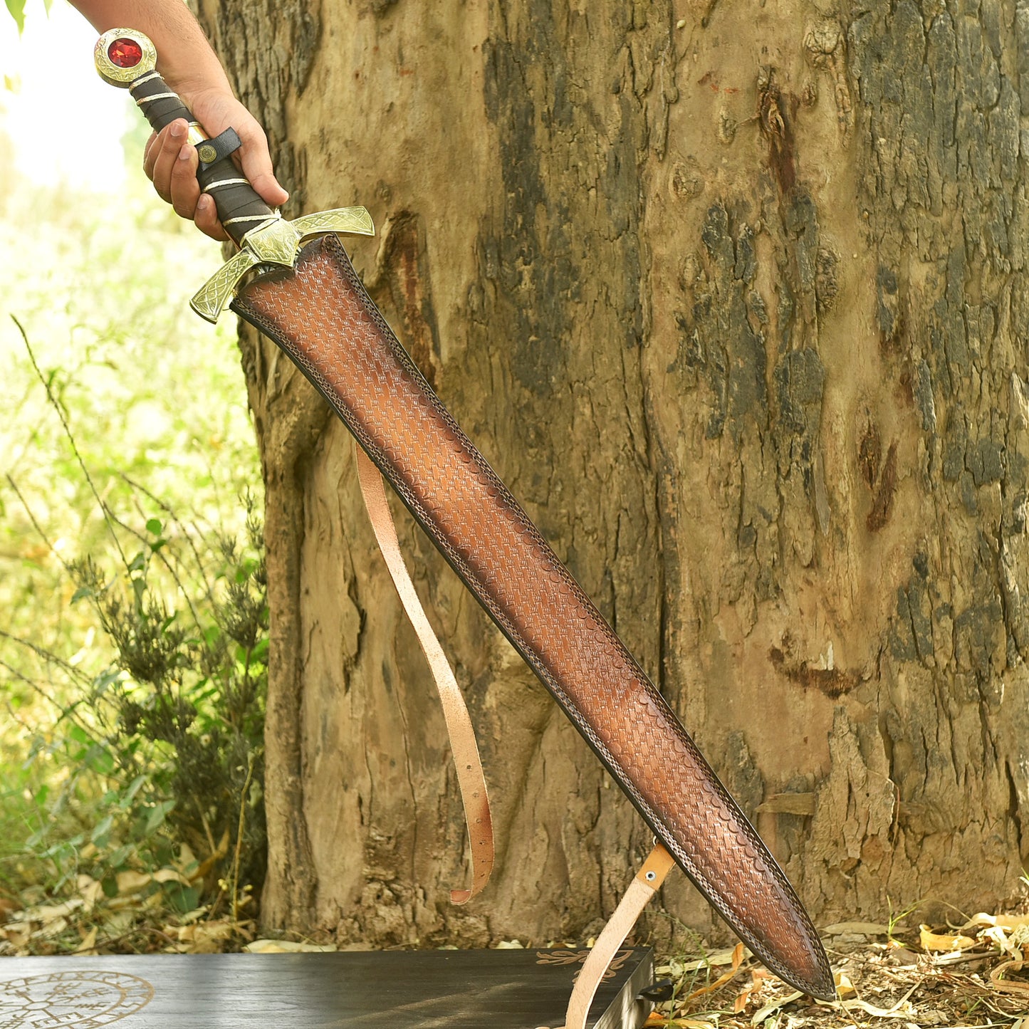 Luxury Gift for Him Personalized Royal Phoenix Sword with engraved Damascus steel 