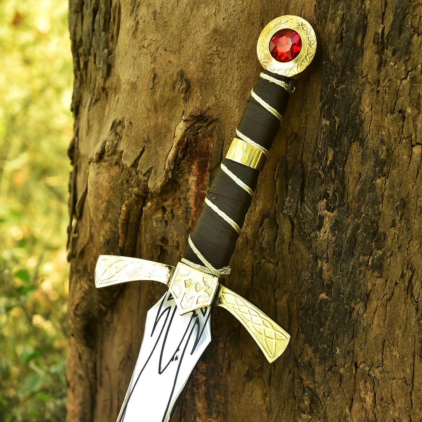 Luxury Gift for Him Personalized Royal Phoenix Sword with engraved Damascus steel 