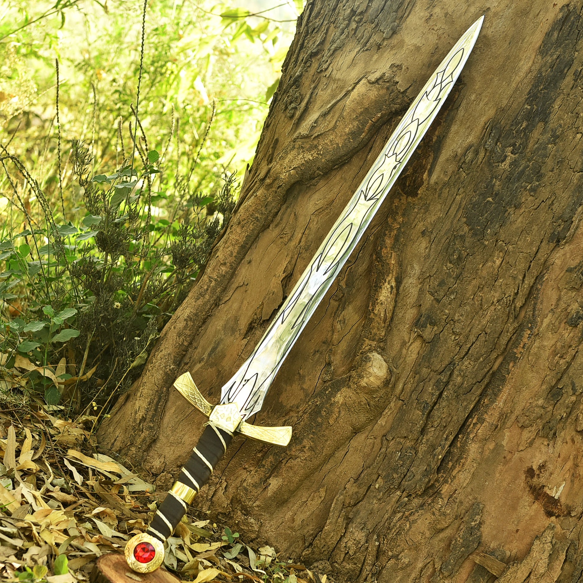 Luxury Gift for Him Personalized Royal Phoenix Sword with engraved Damascus steel 