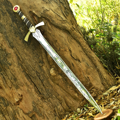 Luxury Gift for Him Personalized Royal Phoenix Sword with engraved Damascus steel 