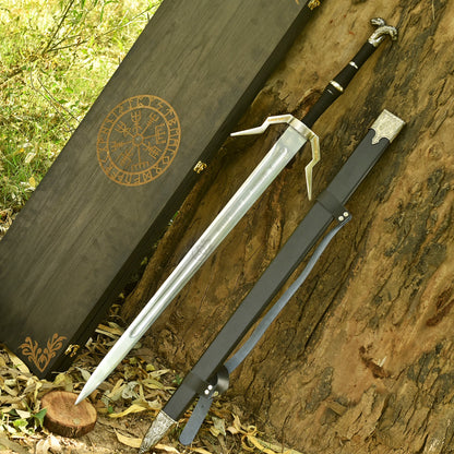 Gift for Husband personalized Royal Guardian Sword with matching scabbard and premium wooden gift box