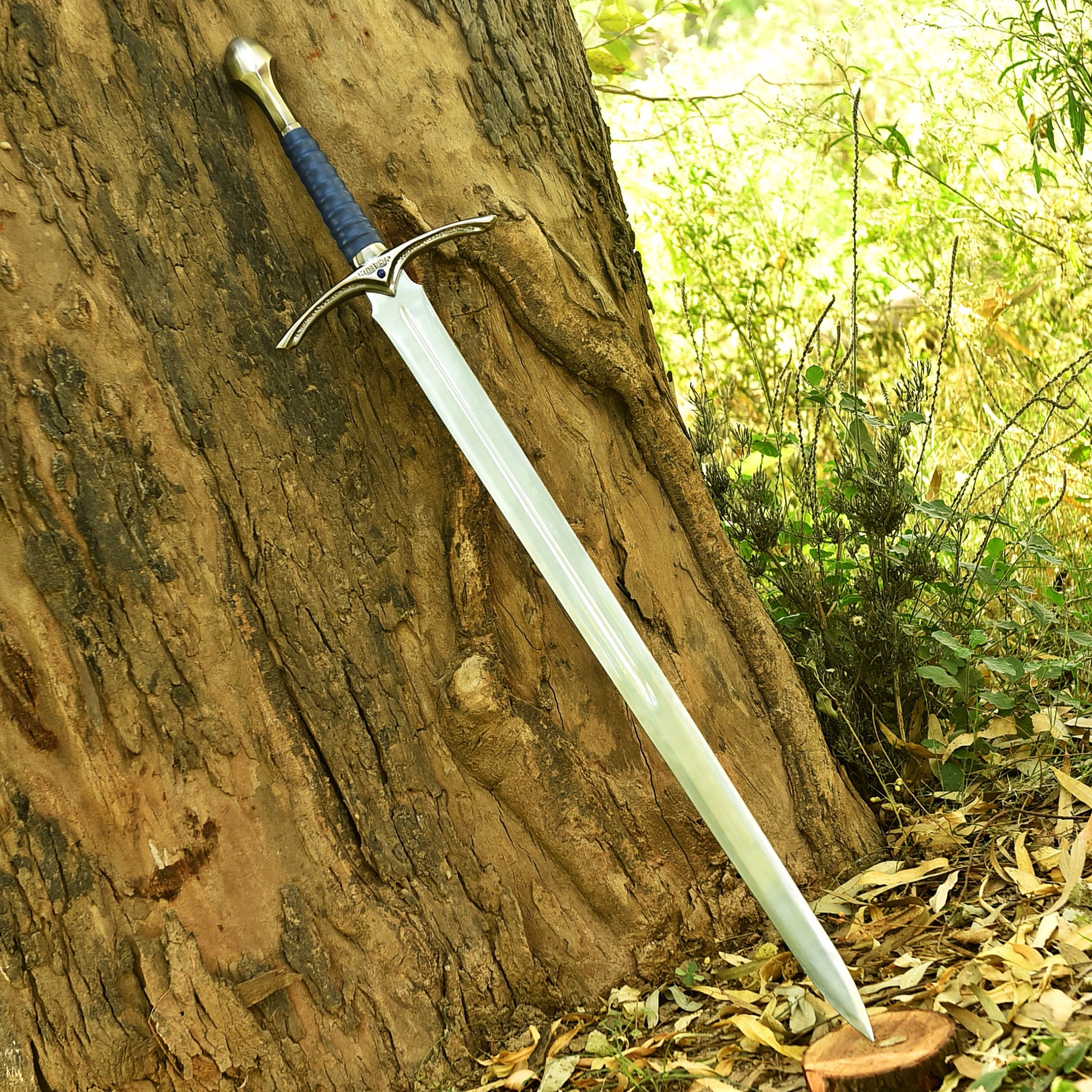 Gift for Boyfriend Personalized Royal Sapphire Sword with blue scabbard and premium wooden gift box
