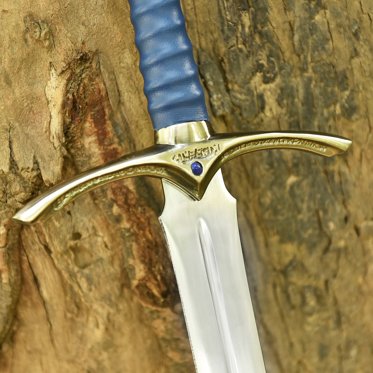 Gift for Boyfriend Personalized Royal Sapphire Sword with blue scabbard and premium wooden gift box