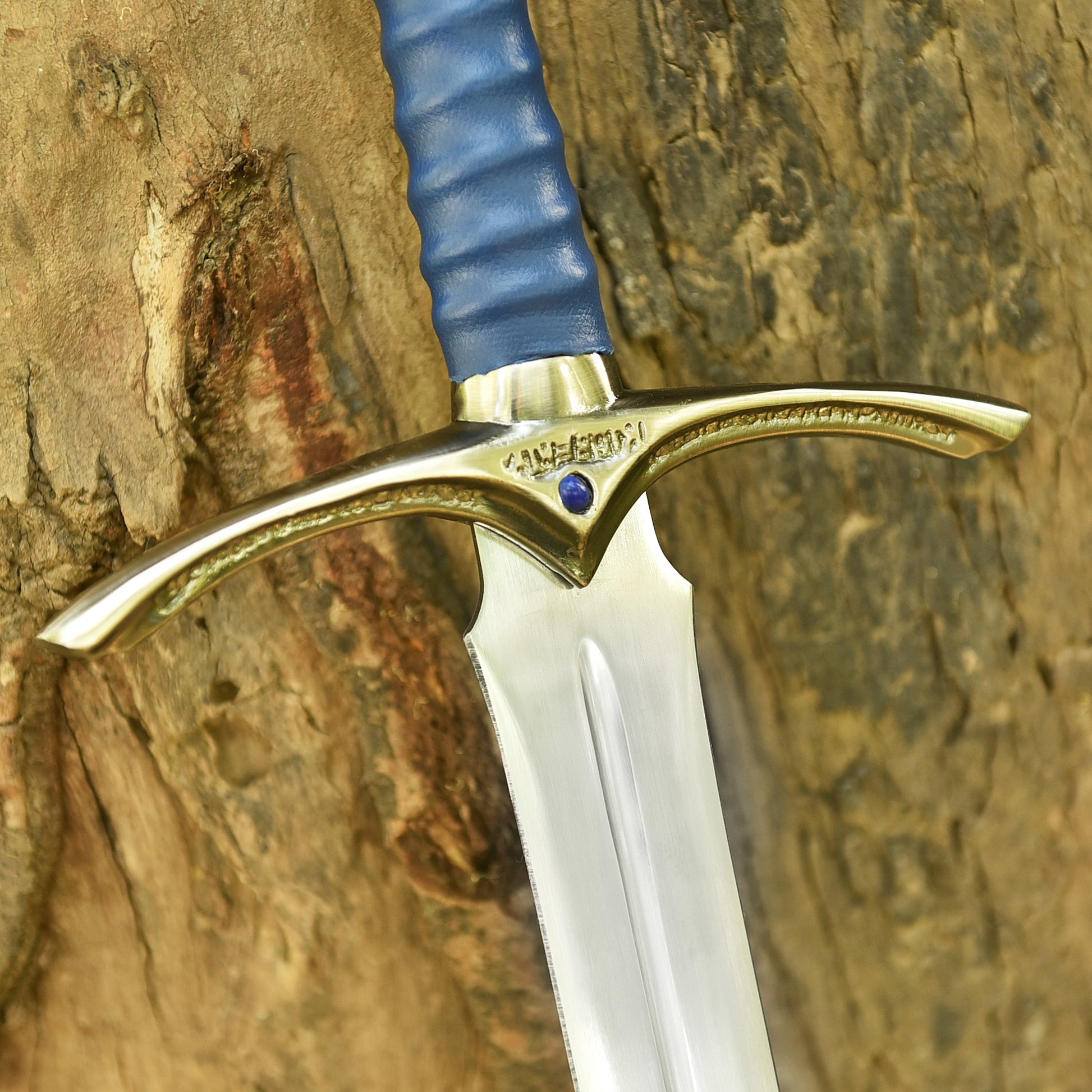 Gift for Boyfriend Personalized Royal Sapphire Sword with blue scabbard and premium wooden gift box