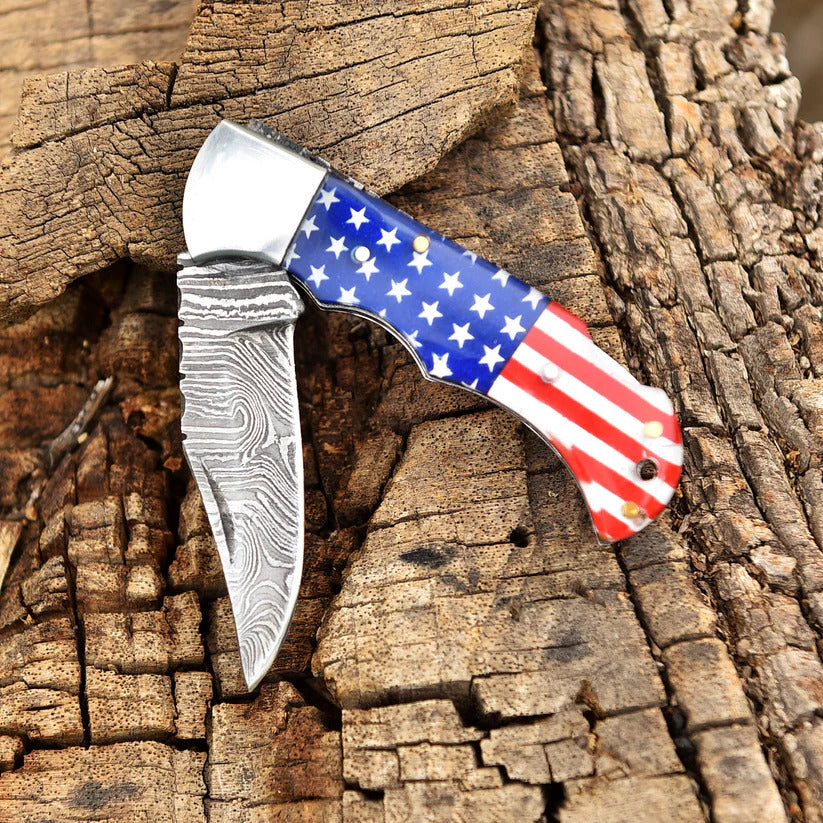 USA Flag Folding Personalized Keepsake - Gifts for His Service