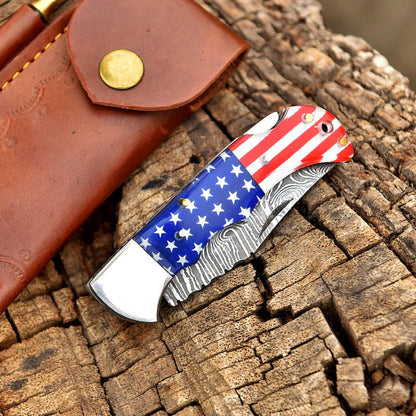 USA Flag Folding Personalized Keepsake - Gifts for His Service