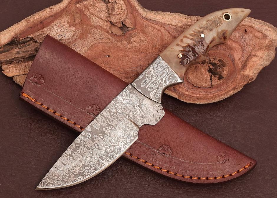 buy ashwood ram hunting knife with leather sheath