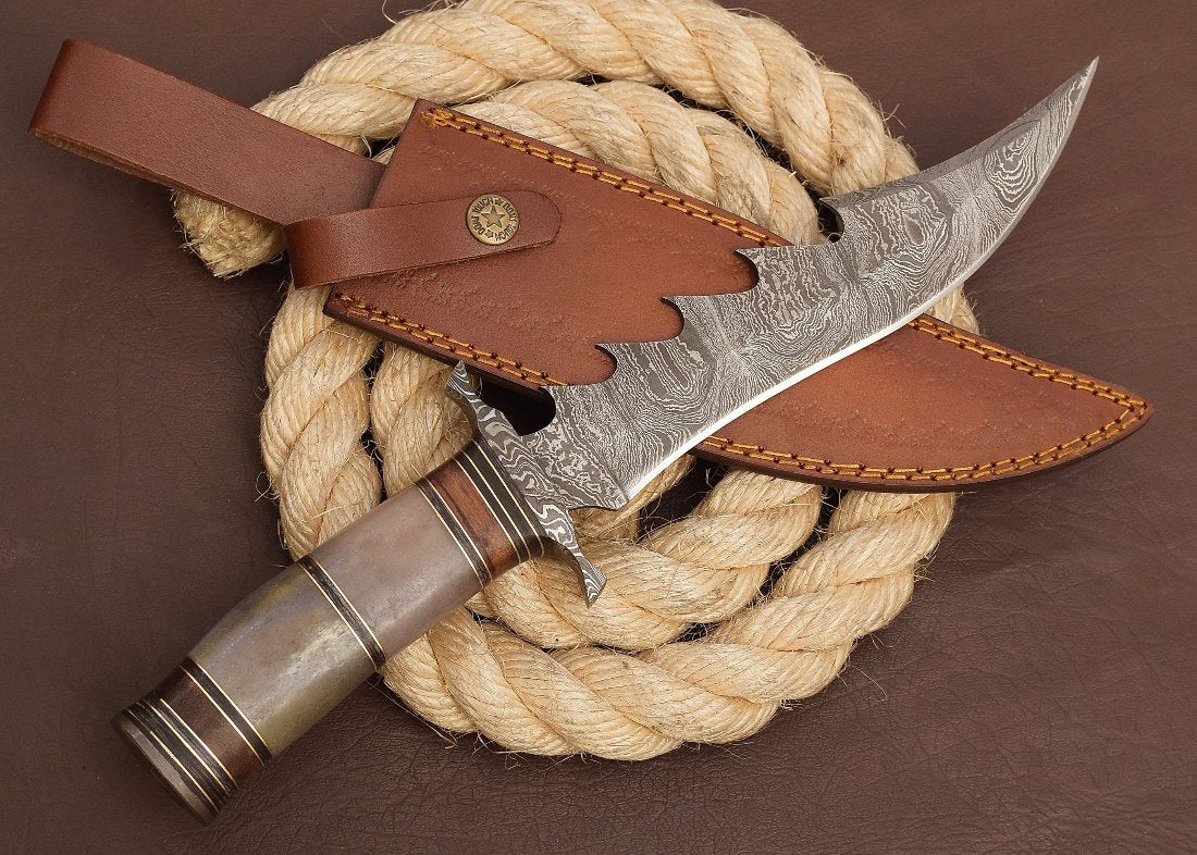 buy best man’s custom groomsmen hunting knife with sharpener and sheath