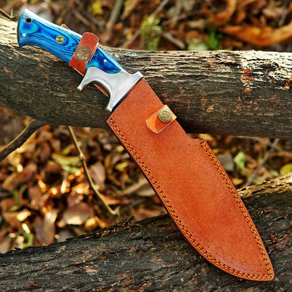 Custom Handmade Damascus Steel Bowie Knife