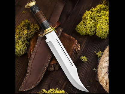Damascus Bowie Knife -Unique Christmas Gift For Men