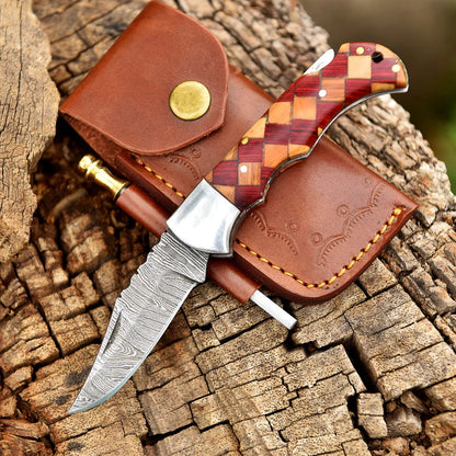 Personalized Checkered Folding Tool -  Gifts for His Service