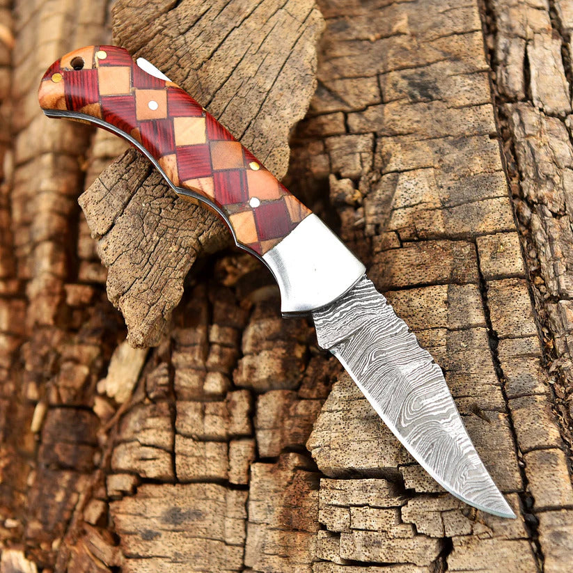 Personalized Checkered Folding Tool -  Gifts for His Service
