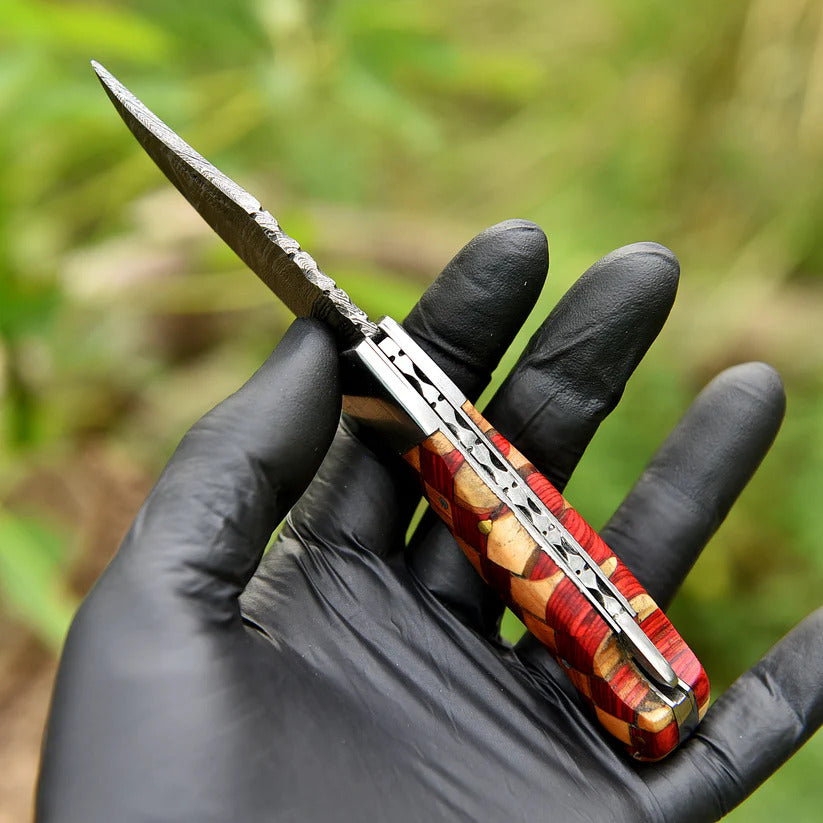 Personalized Checkered Folding Tool -  Gifts for His Service