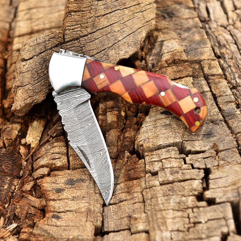 Personalized Checkered Folding Tool -  Gifts for His Service