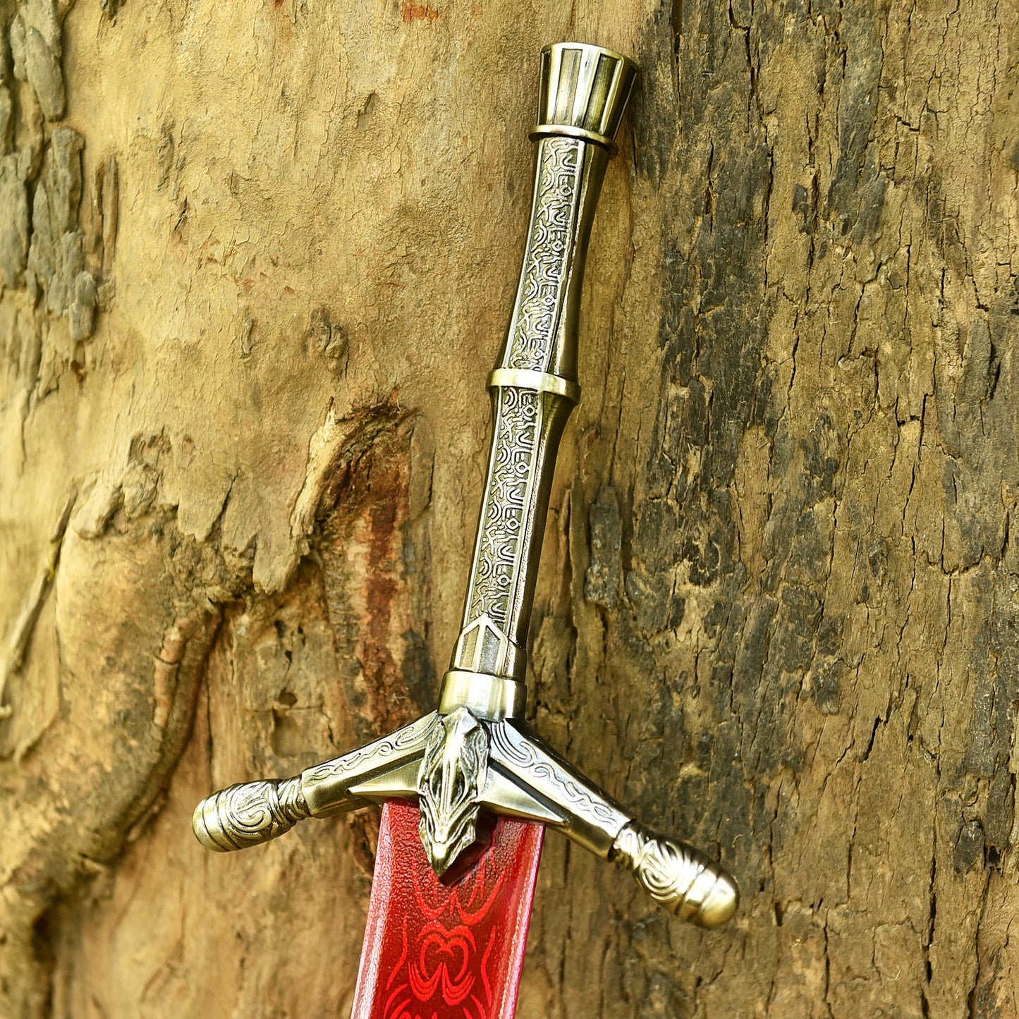 Personalized Crimson Medieval Knight Sword Gift for Men