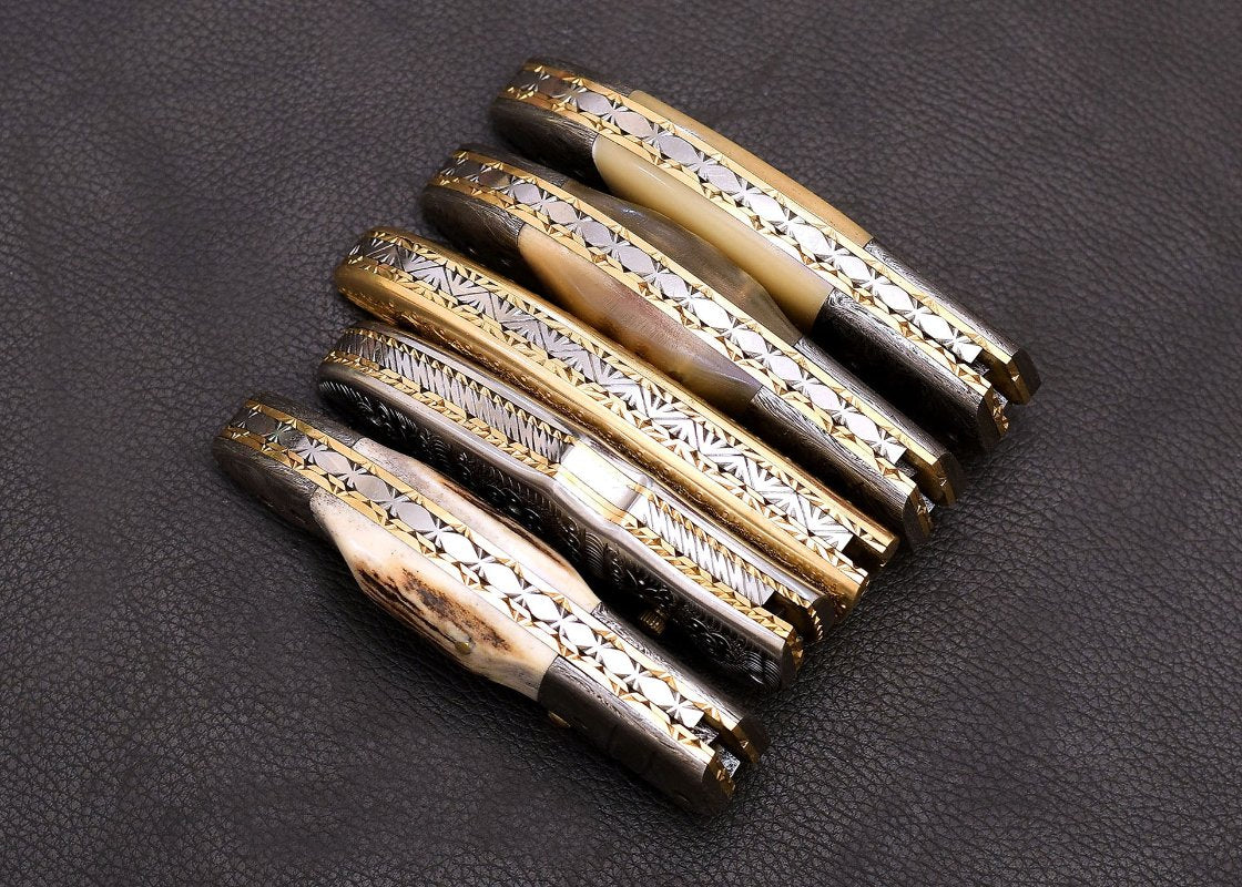 shop custom five-fold firefighter knife set with personalized blades