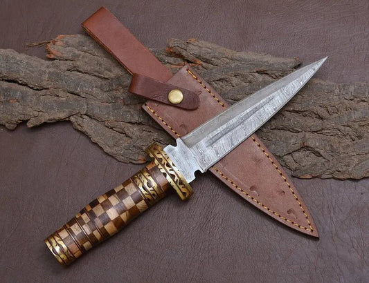 Dagger Knife with Colored Rosewood-Christmas Gifts For Boyfriend