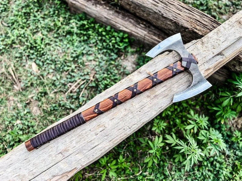 Handmade Double Headed Viking Axe-Unique Christmas Gift for Him