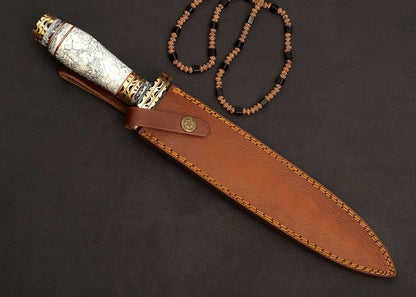 Engraved Loyalty Blade with custom sheath, perfect for anniversaries in 2024

