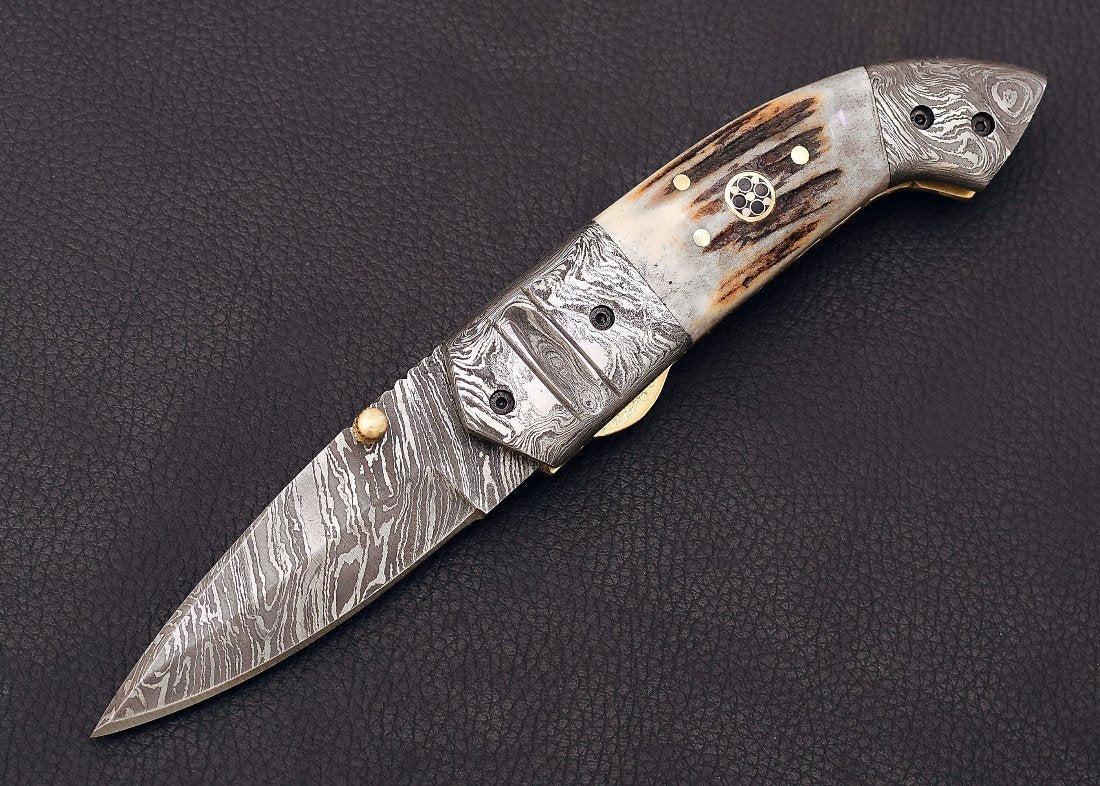 buy engraved retirement gift knife with sharpener and leather sheath