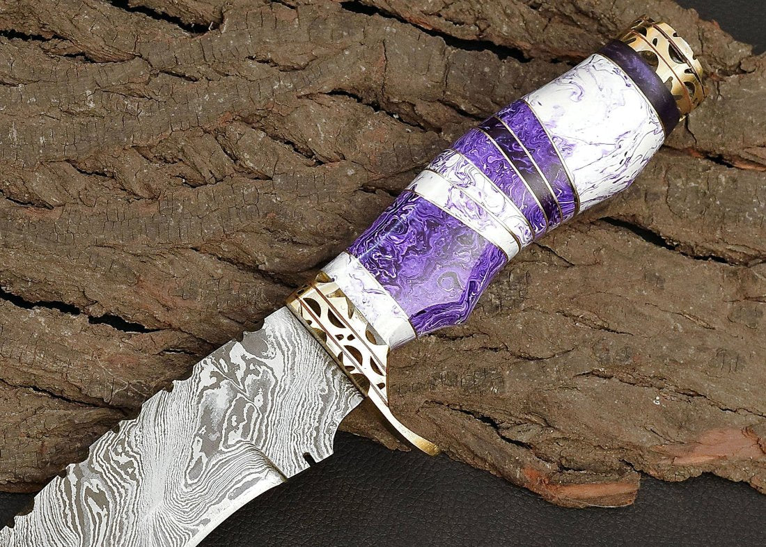 buy engraved retirement knife with crafted handle and leather sheath