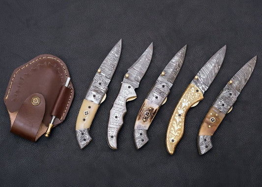 buy five-fold awesome firefighter knife set with custom engraving
