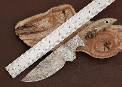 Handmade RAM Knife Ashwood Handle with Leather Sheath, Gift For Him, Gift For Boyfriend