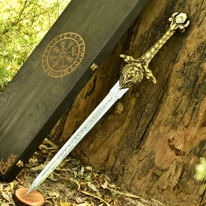 Lion Sword Replica – Ornate Fantasy Sword & Unique Gift for Men
