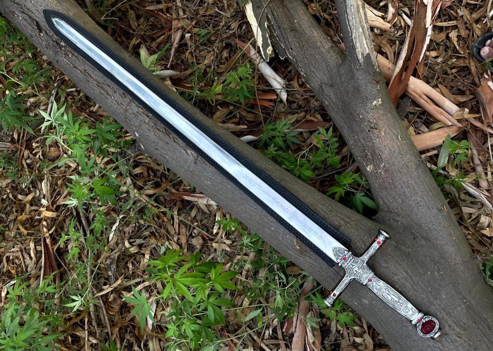 Love Custom Anniversary Sword with leather sheath, personalized gift for 2024

