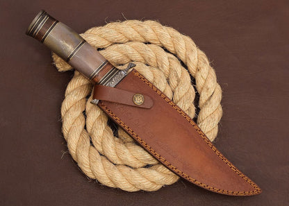 buy personalized best man hunting knife with sharpener and custom engraving