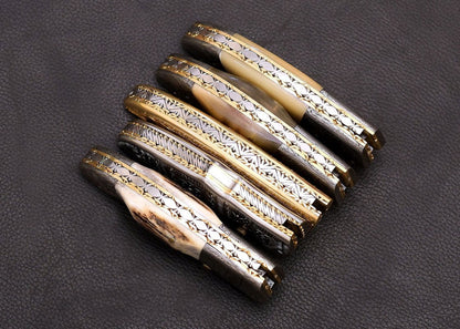 buy personalized Christmas knife set for men with name engraving