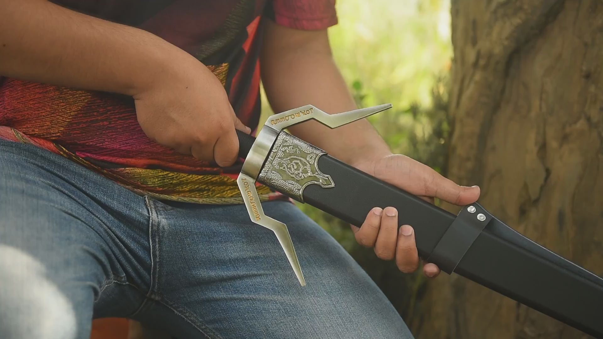 Gift for Husband personalized Royal Guardian Sword with matching scabbard and premium wooden gift box