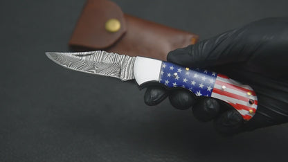 USA Flag Folding Personalized Keepsake - Gifts for His Service