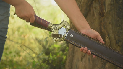 Fantasy Gift for Him – Personalized Dragon Guardian Viking Sword
