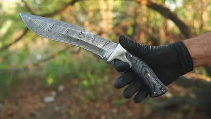 Custom Handmade Damascus Steel Bowie Knife