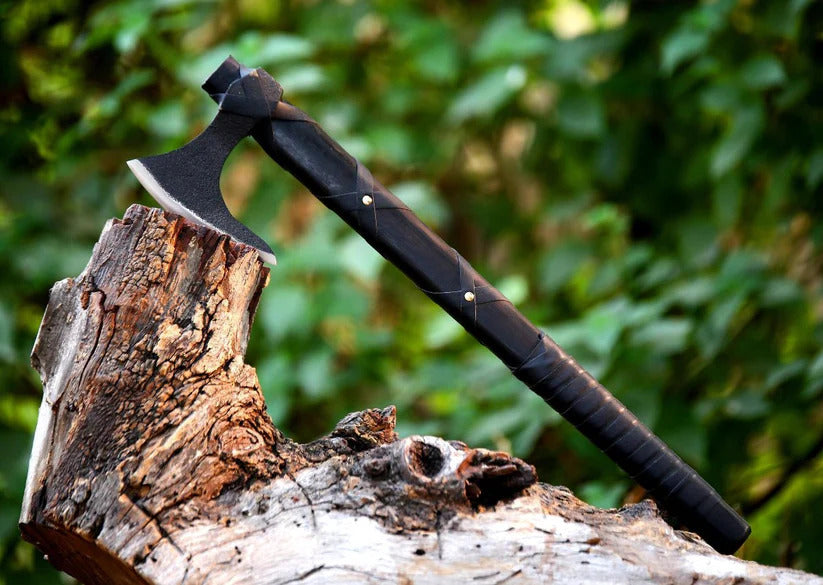 Close-up of Ragnar lothbrok axe