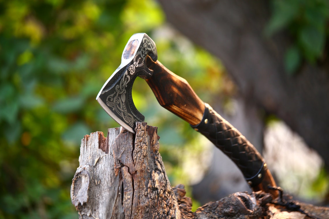 single handed viking bearded axe is available for sale. due to its beautiful built it can also be gifted to your oved ones